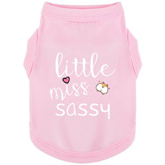 Paiaite gilet sans manches pour chien, imprimé Little Miss Sassy, rose, confort et liberté de mouvement.