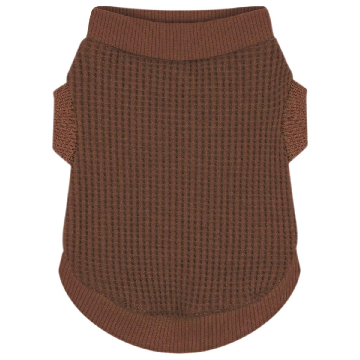 Paiaite haut-chien sans manches stretch brun, confort léger pour petits chiens.