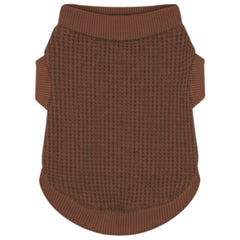 Paiaite haut-chien sans manches stretch brun, confort léger pour petits chiens.