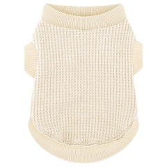 Paiaite pull-chien-beige-extensible: confort et facilité d’habillage pour chiots.
