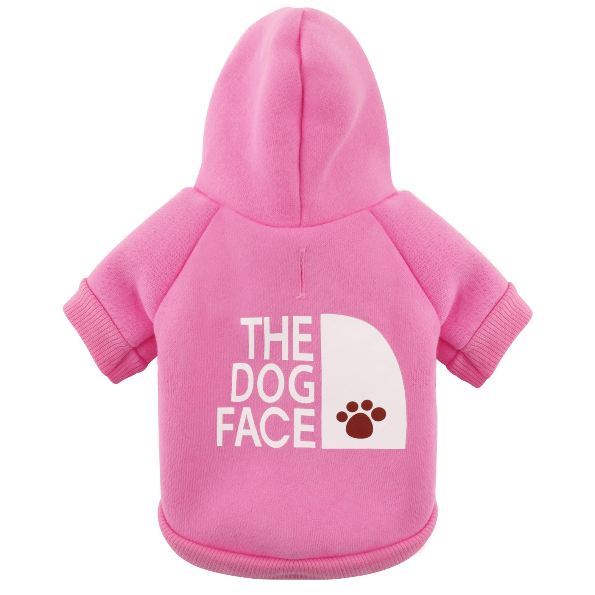Paiaite sweat-capuche Chihuahua rose avec visage imprimé, idéal pour garder votre chien au chaud.
