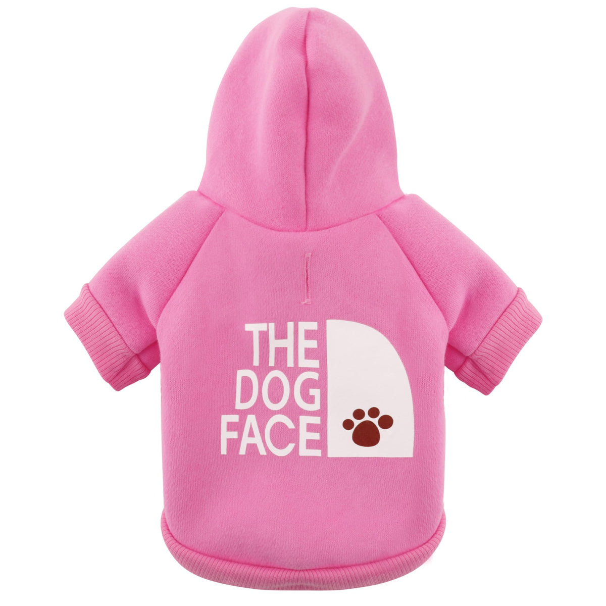 Paiaite sweat-capuche Chihuahua rose avec visage imprimé, idéal pour garder votre chien au chaud.