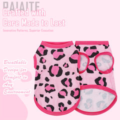 Paiaite T-shirt chien rose léopard - liberté de mouvement lors des sorties