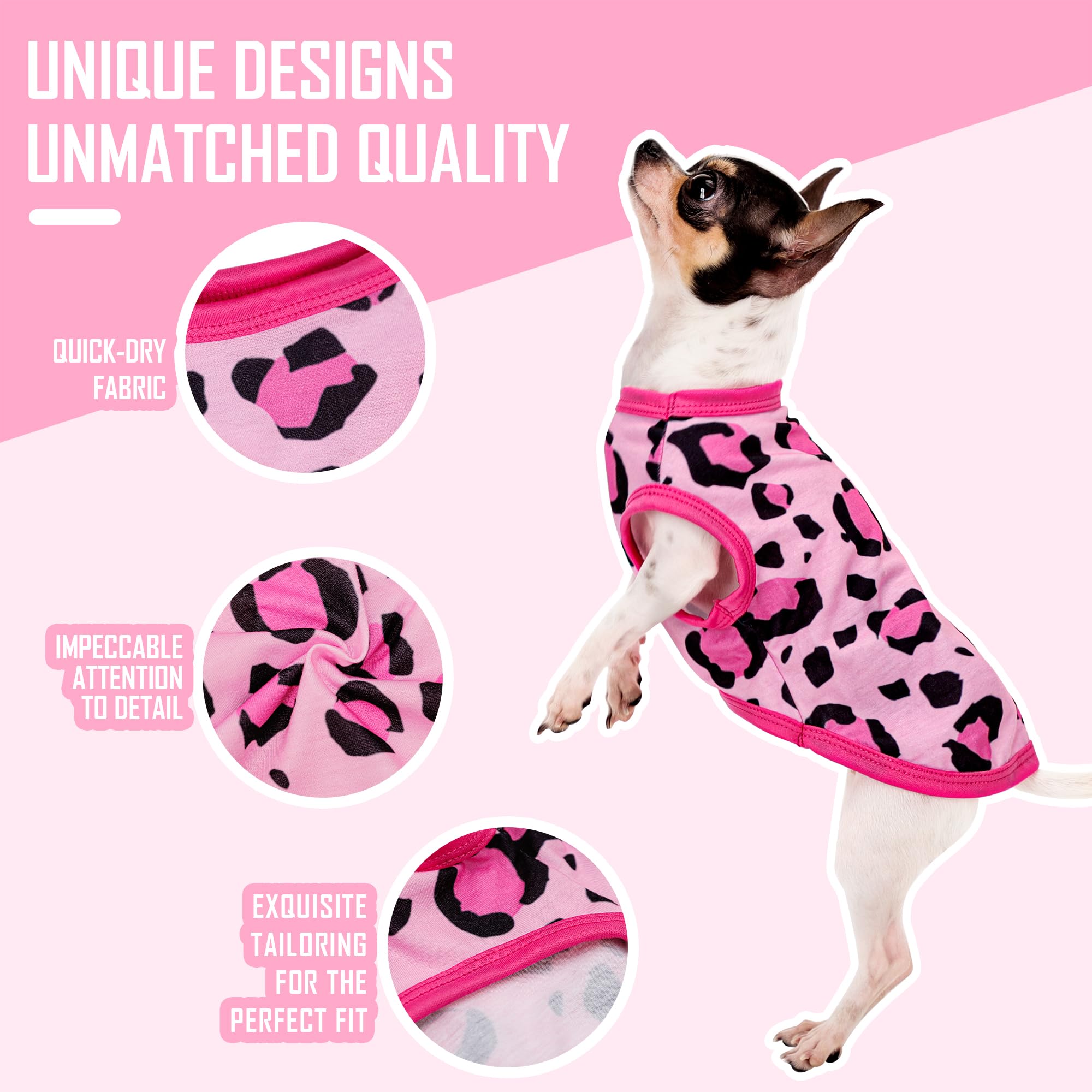 Paiaite T-shirt chien rose léopard - entretien simple et lavage délicat