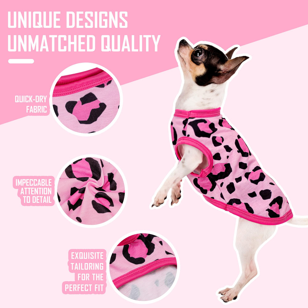 Paiaite T-shirt chien rose léopard - entretien simple et lavage délicat