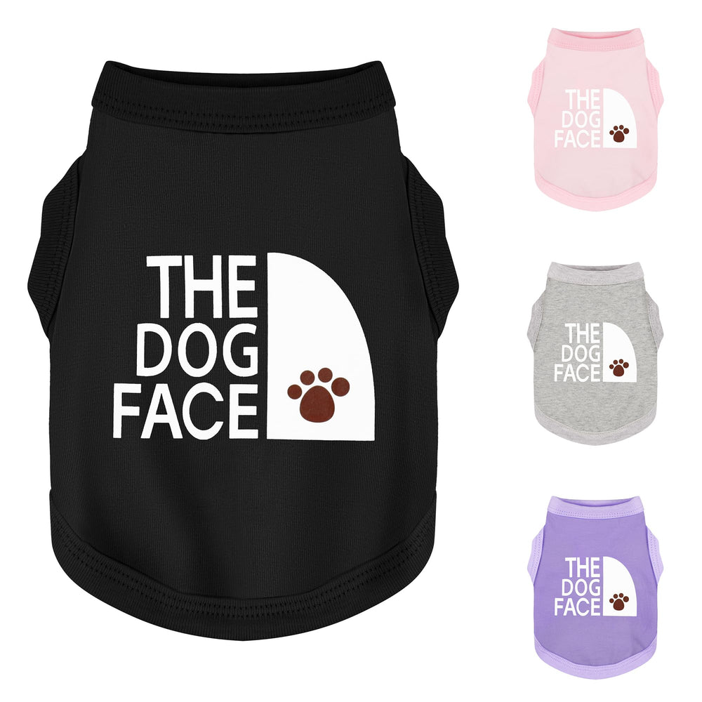 Paiaite tee-shirt chien avec visage de chien noir, parfait pour sorties quotidiennes.