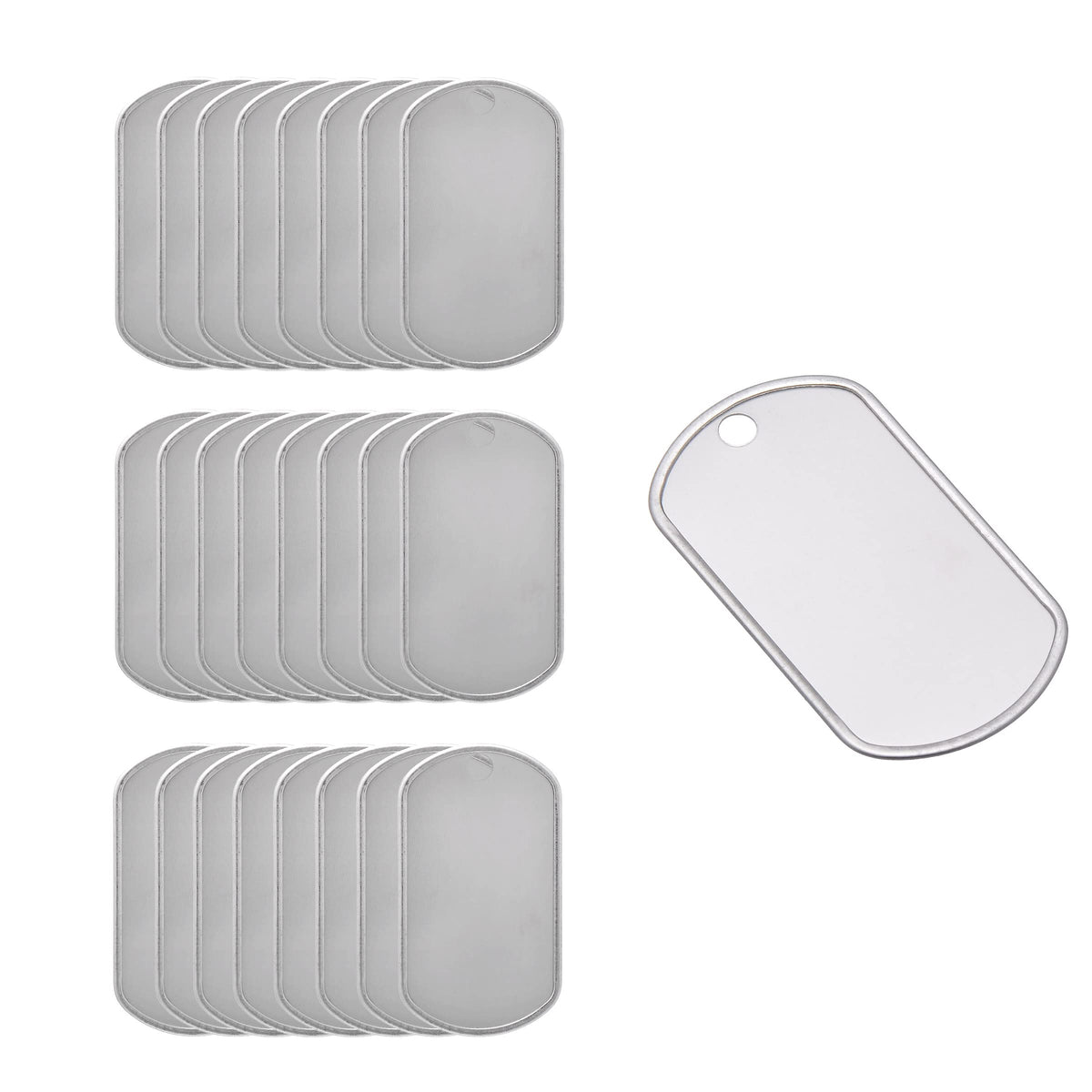 Paialco Dog Tags brillants, face visible, identification rapide et style discret.