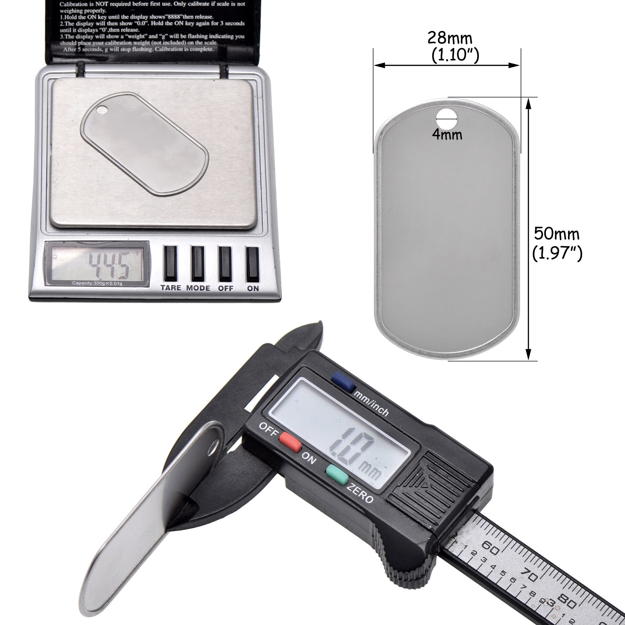 Paialco Dog Tags brillants, profil net, finition solide pour un look utilitaire.