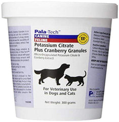 Pala-Tech citrate potassique canneberge granules pour soutenir la santé urinaire du chien.