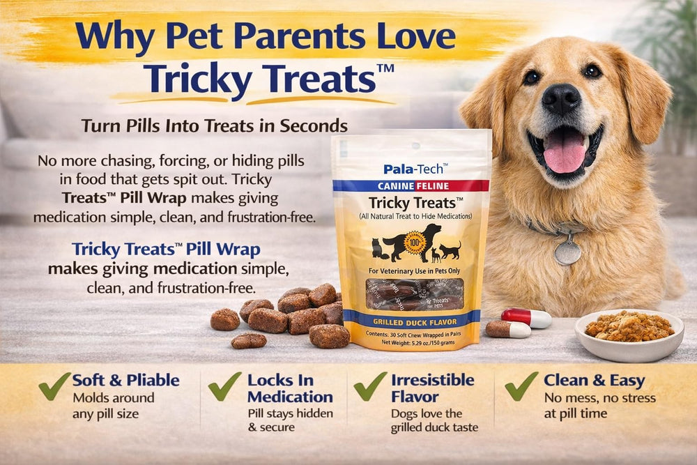 Friandises vétérinaire approuvées pour soutien nutritionnel des animaux.