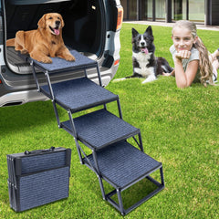 PALATALA escaliers chien voiture pliables, accès pratique et sûr pour votre compagnon