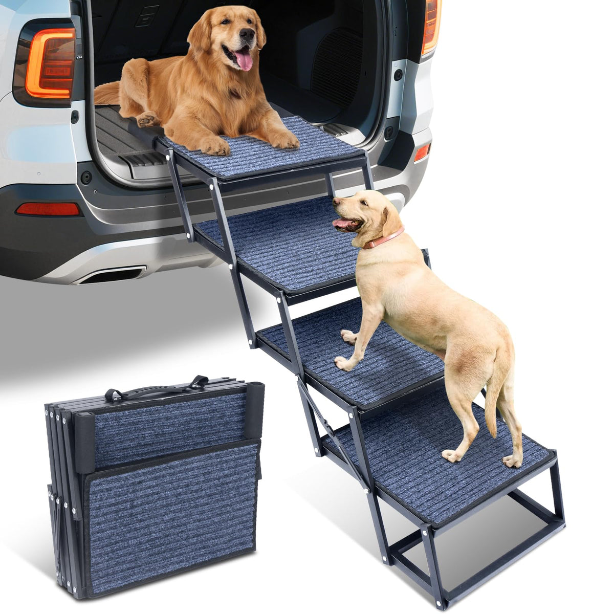 PALATALA rampe-chien-grande-non-slip assure une traction fiable pour entrer dans le véhicule.