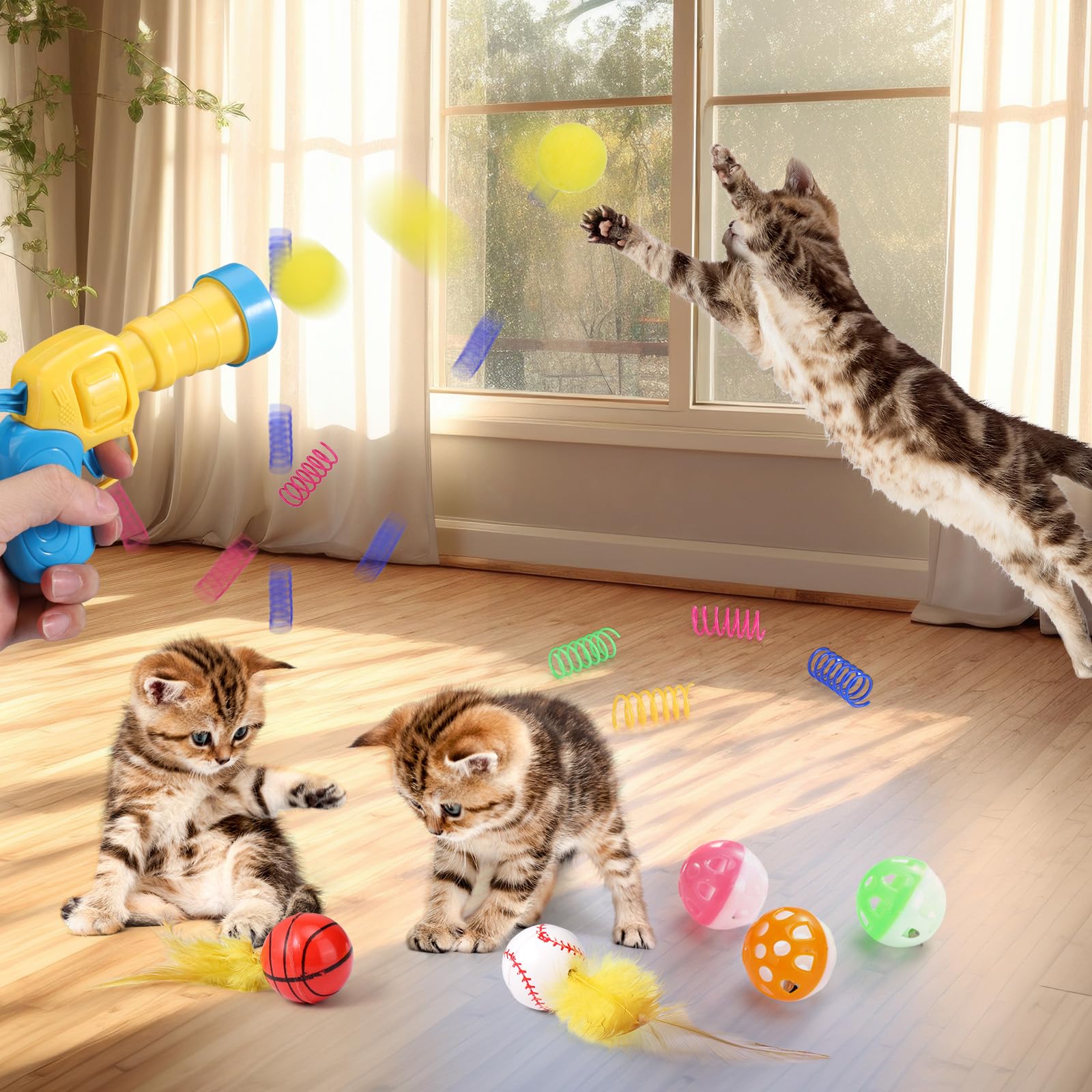 Palksky jouets ressort offrant variété et exercice au chat.