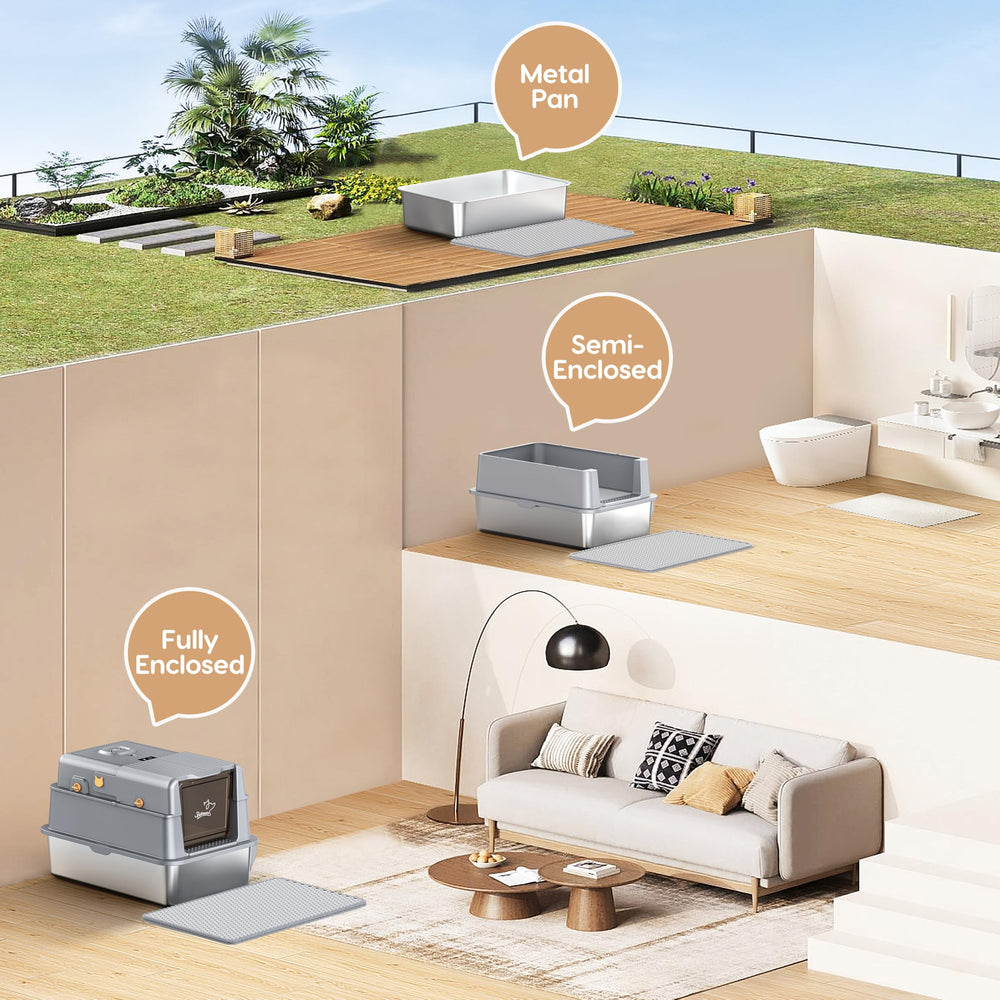 PalNests L7 Ultra, accessoires inclus pelle et tapis pour entretien facilité.