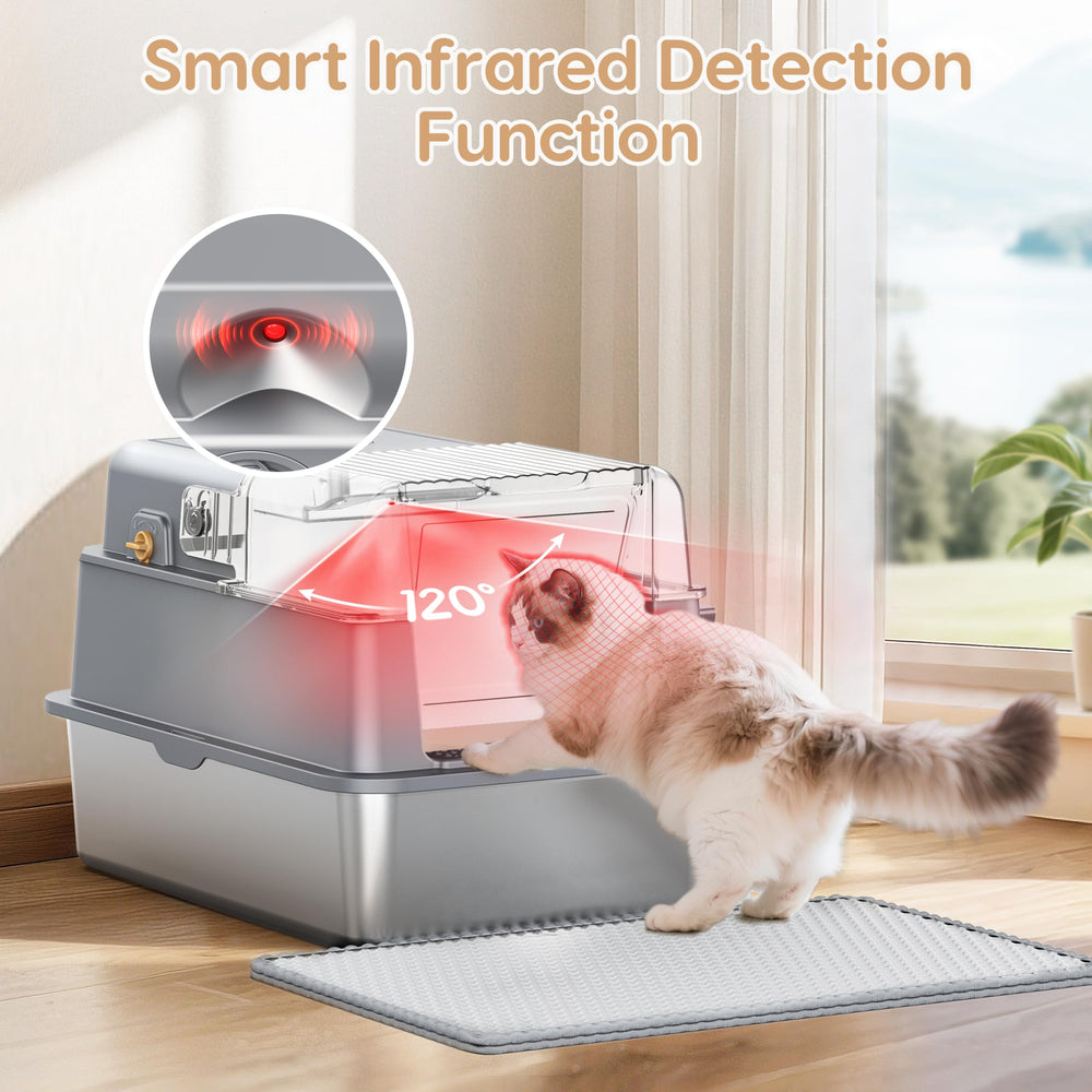 PalNests L7 Ultra, porte pliable facilitant le nettoyage sans enlever le couvercle.