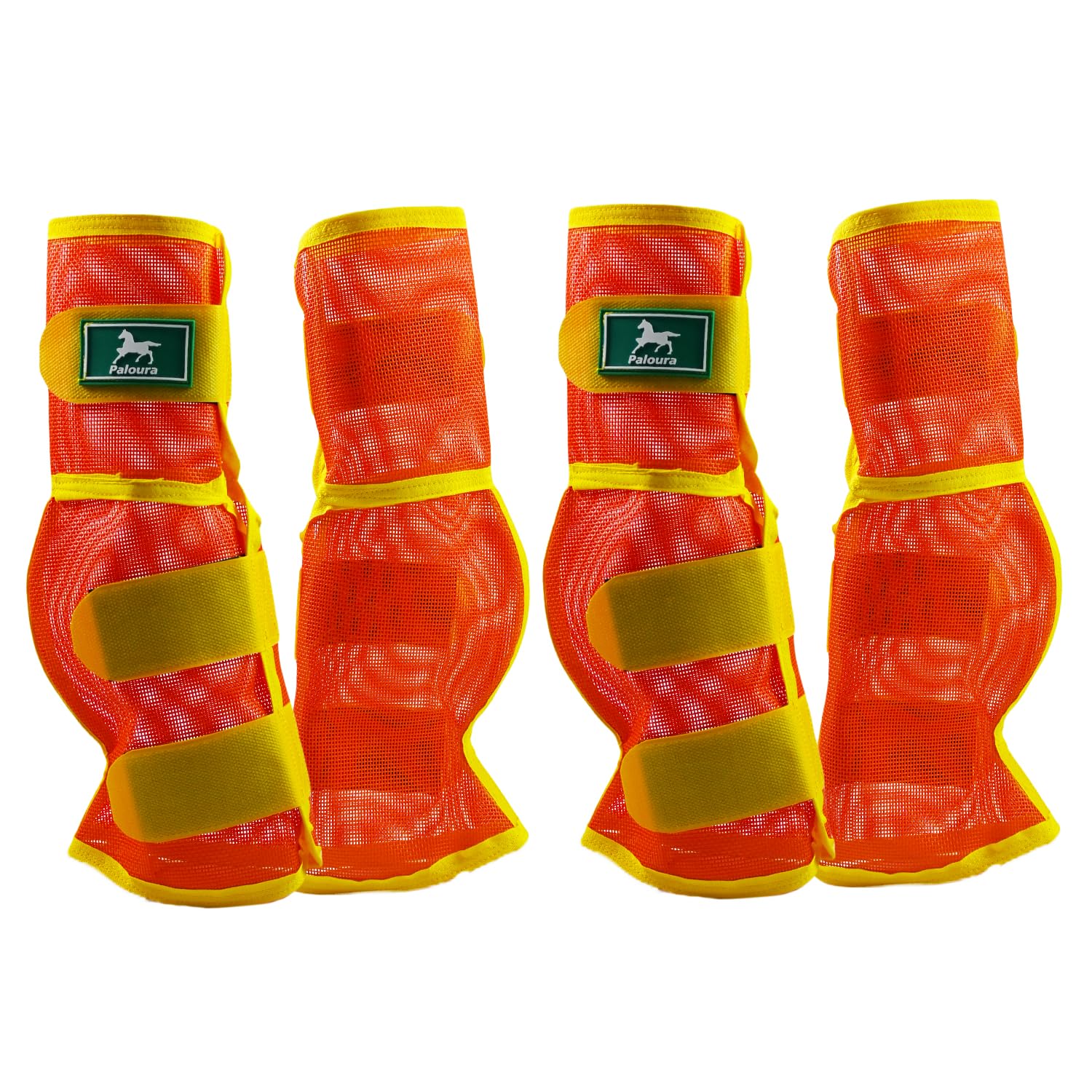 Paloura pour chevaux – ensemble de bottes 4 orange, protection estivale des jambes.
