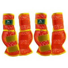 Paloura pour chevaux – ensemble de bottes 4 orange, protection estivale des jambes.
