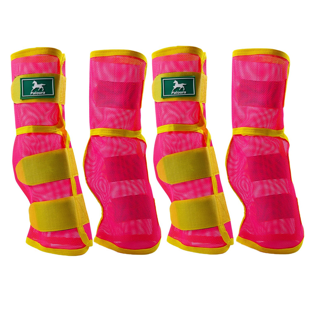 Paloura bottes anti-mouches pour chevaux rose - protection légère et respirante.