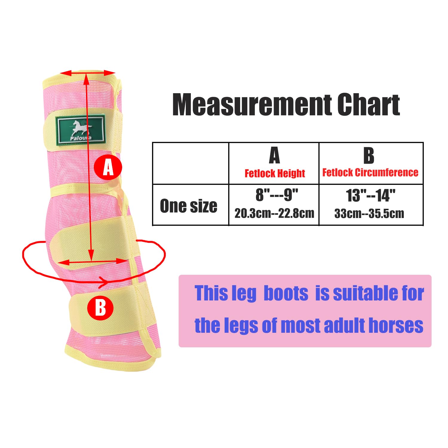 Paloura bottes anti-mouches pour chevaux rose - maintien sûr et confortable.