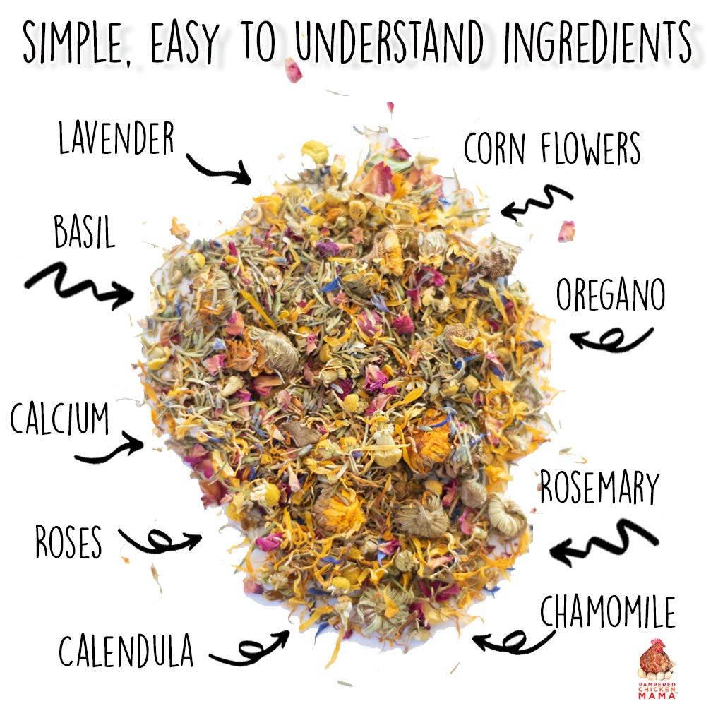 Pampered Chicken Mama – calendula et rose pour parfum et attractivité du nid.