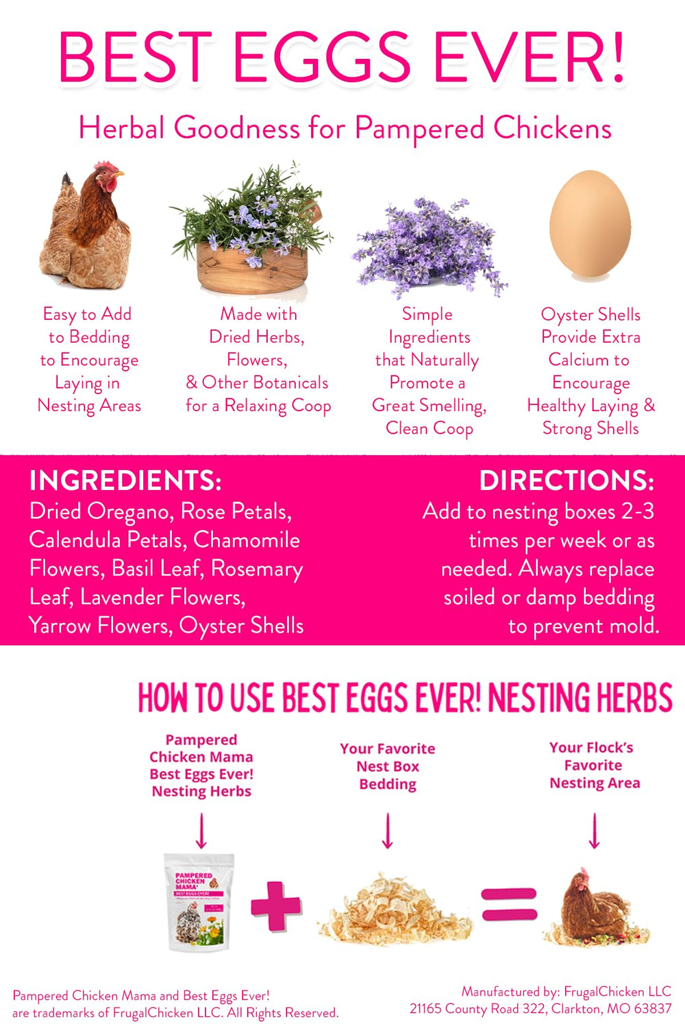 Pampered Chicken Mama – utilisation quotidienne des herbes dans le nid des poules.