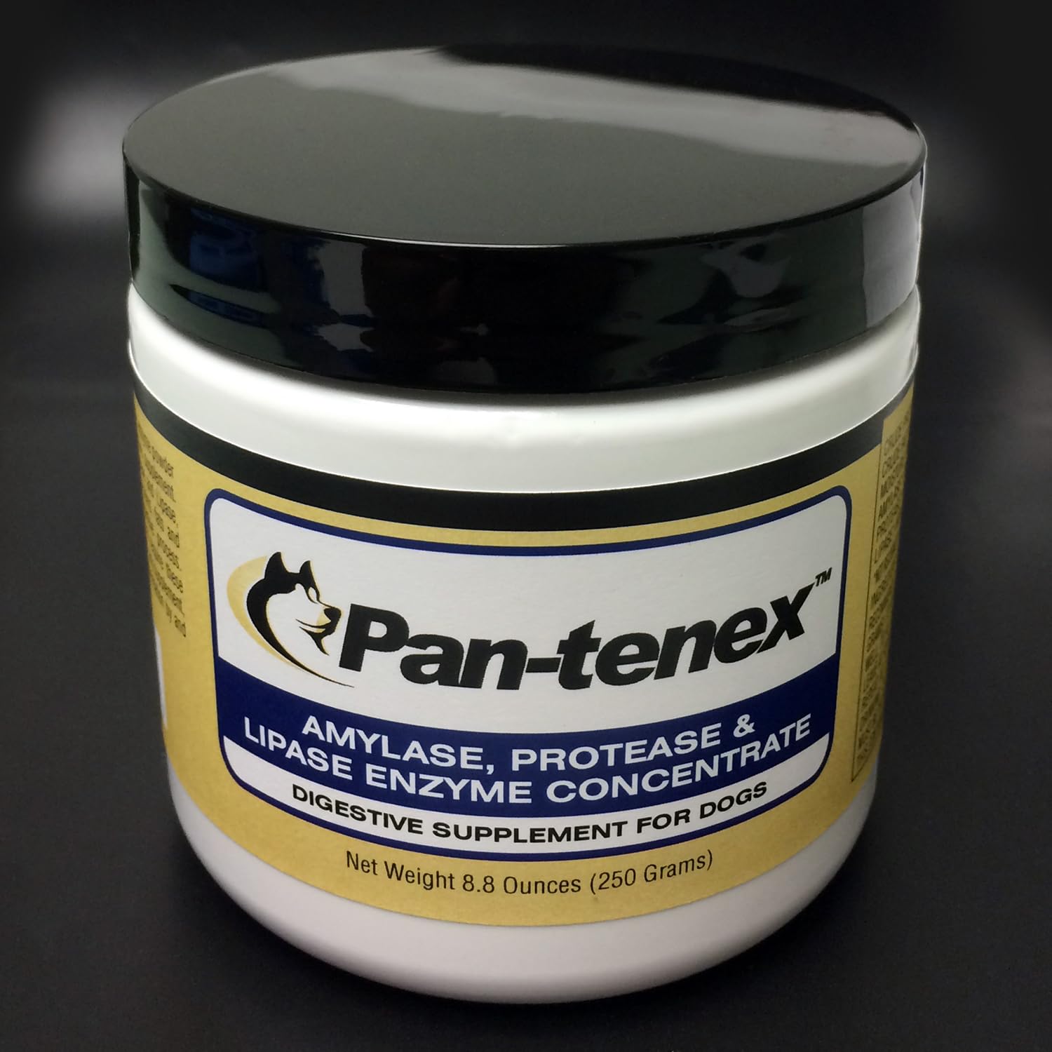 Pan-tenex enzymes digestives pour chiens — bouteille prête à l'emploi pour soutenir la digestion après les repas.