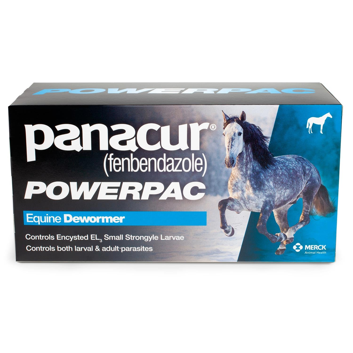 Panacur Powerpac flacon 57 g, facilité de dosage pour votre cheval.