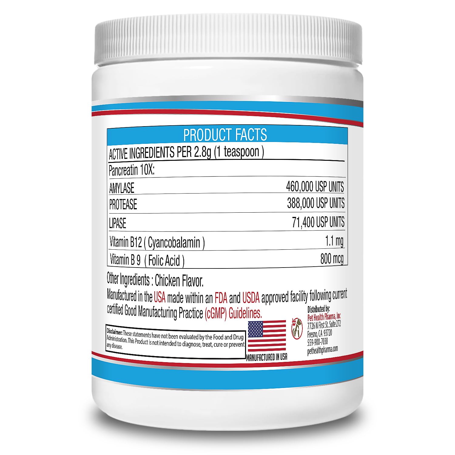 Pancreamax enzymes lipase-amylase-protease, favorisent l’absorption des nutriments lors des repas.