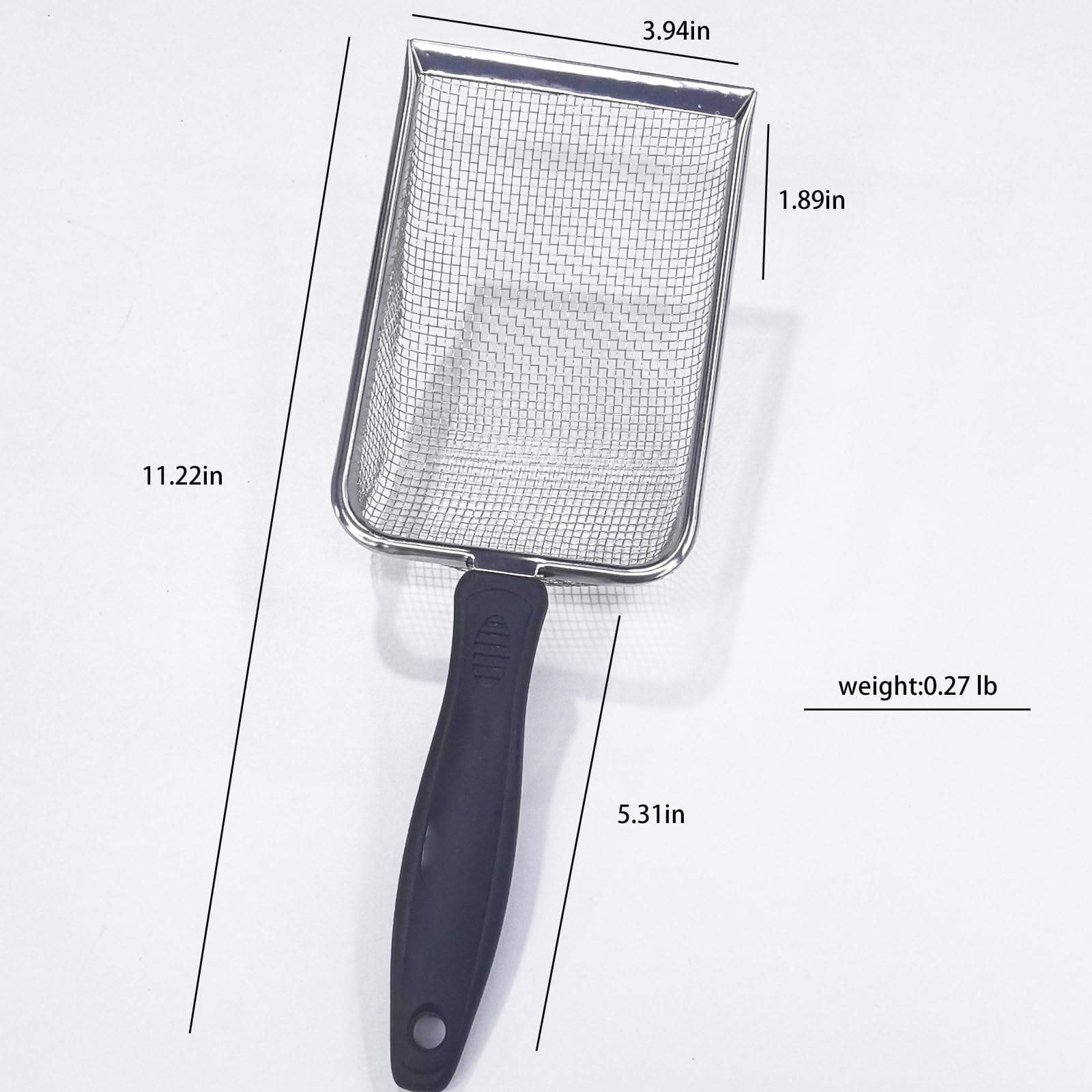 PANDAAR pelle litière en acier inoxydable, robuste et durable