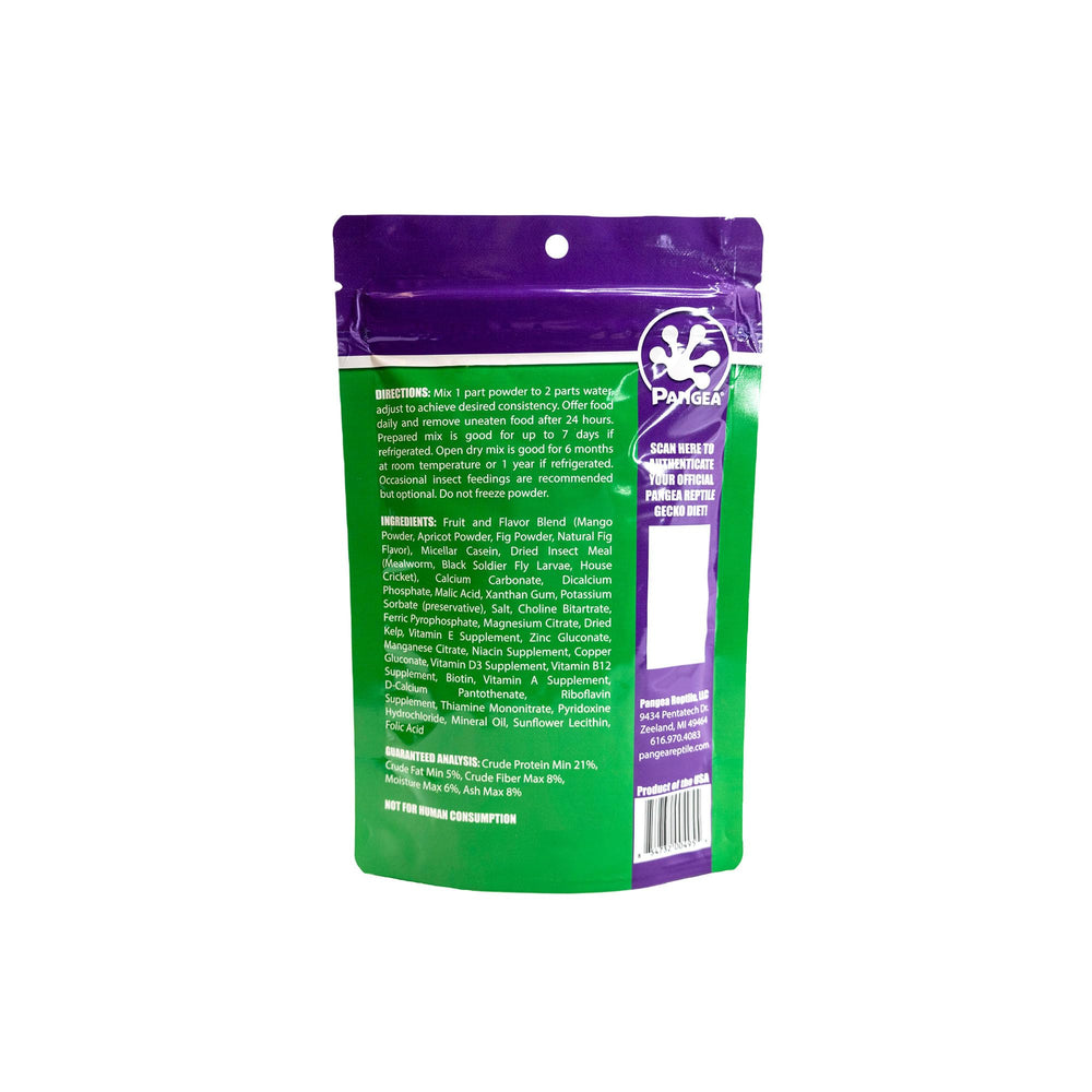 Pangea Gecko Diet figues-insectes sur petit plat, favorise une alimentation variée.