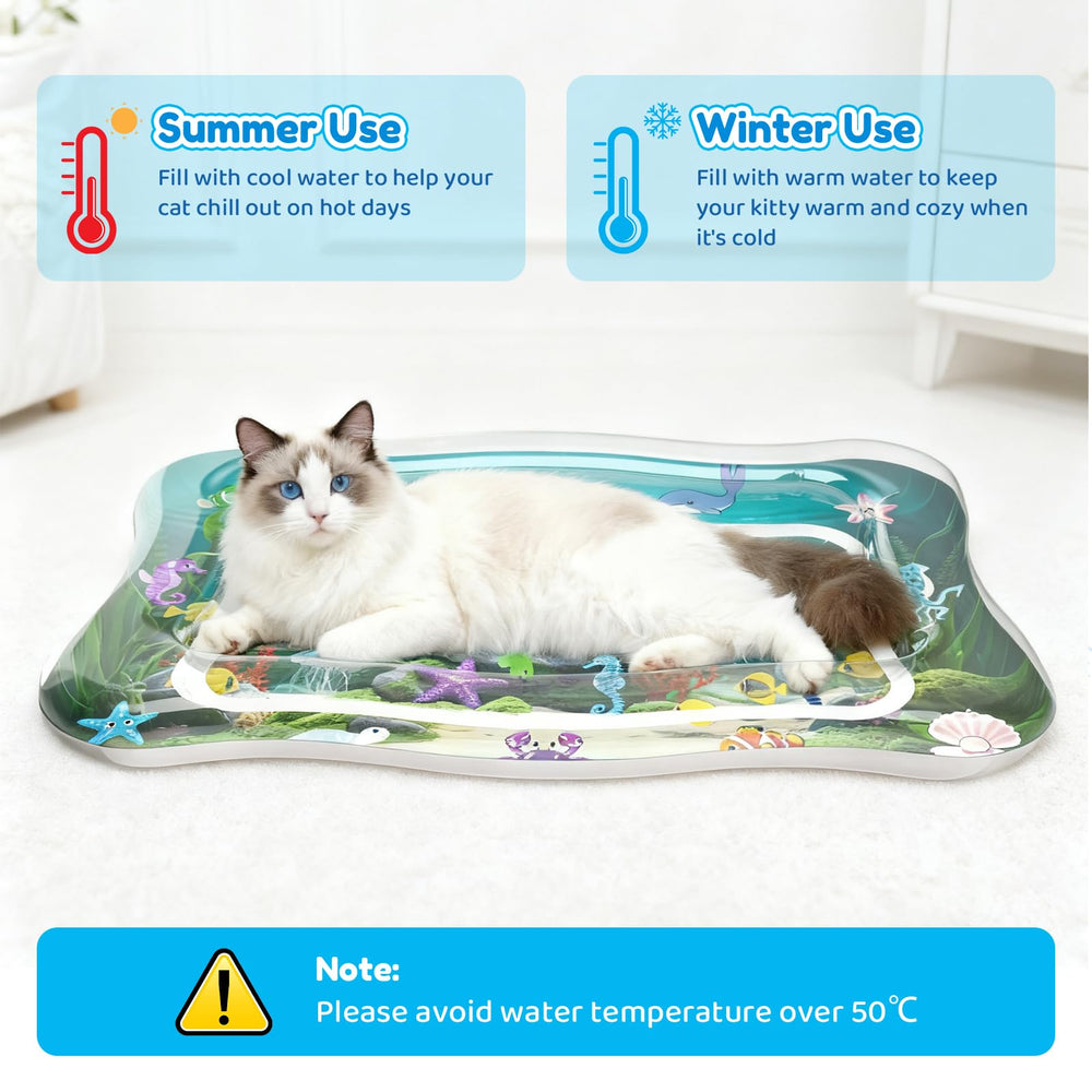Ensemble accessoires PANRIO pour chat: poissons flottants, pompe et paillettes colorées.