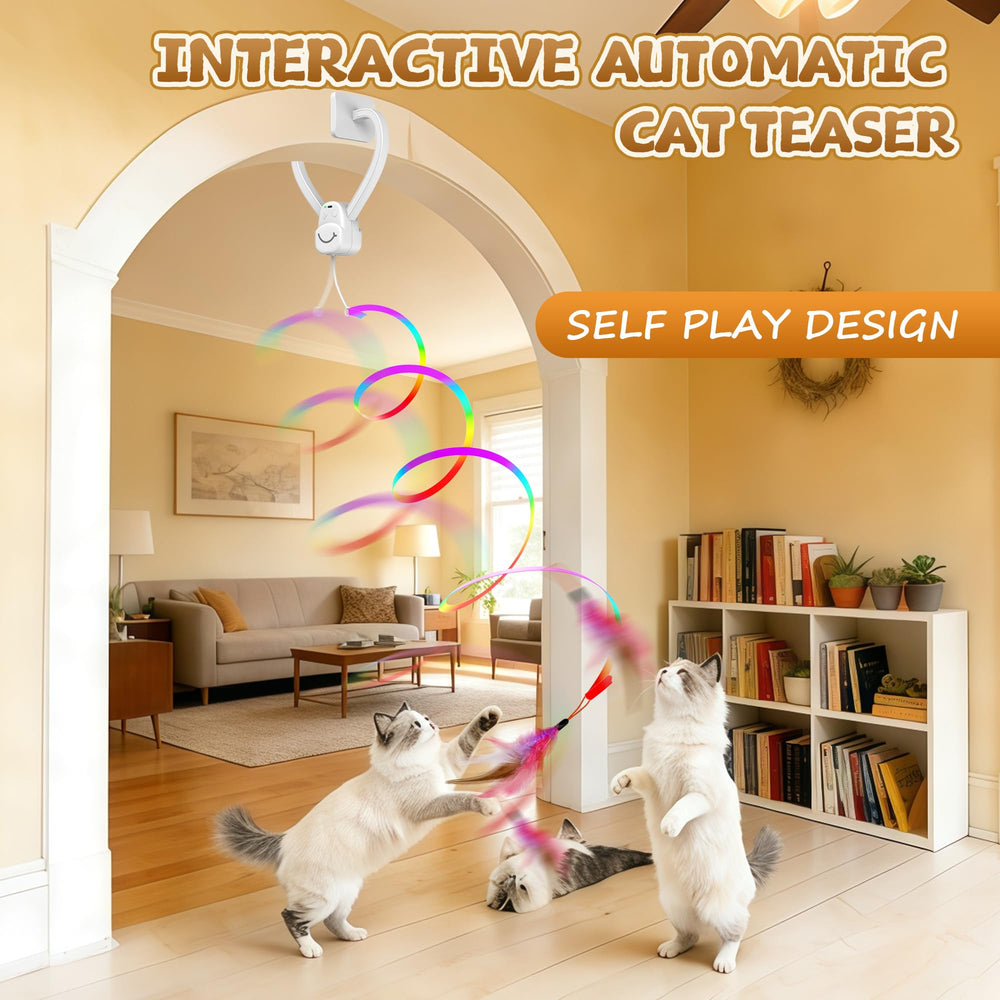 PANRIO jouet-chat rotation à 360° pour simuler une proie et stimuler l’instinct.
