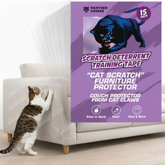 Panther Armor, ruban anti-griffures pour canapé XL, protection discrète et efficace.
