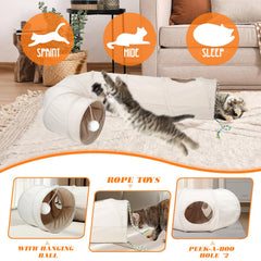 PAOPO Cat Tunnel trou interactif pour observer et jouer