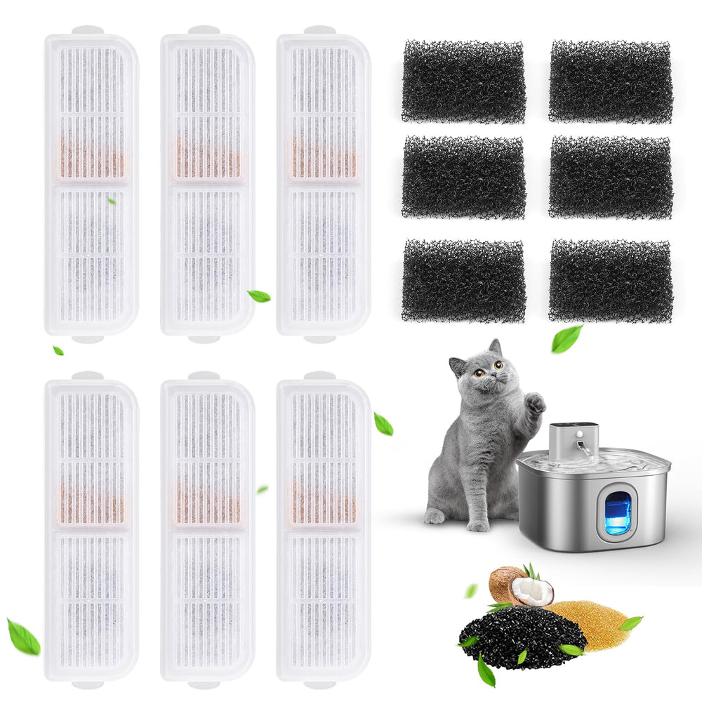 Filtre pour fontaine chat Papettly – eau fraîche sans résidus.
