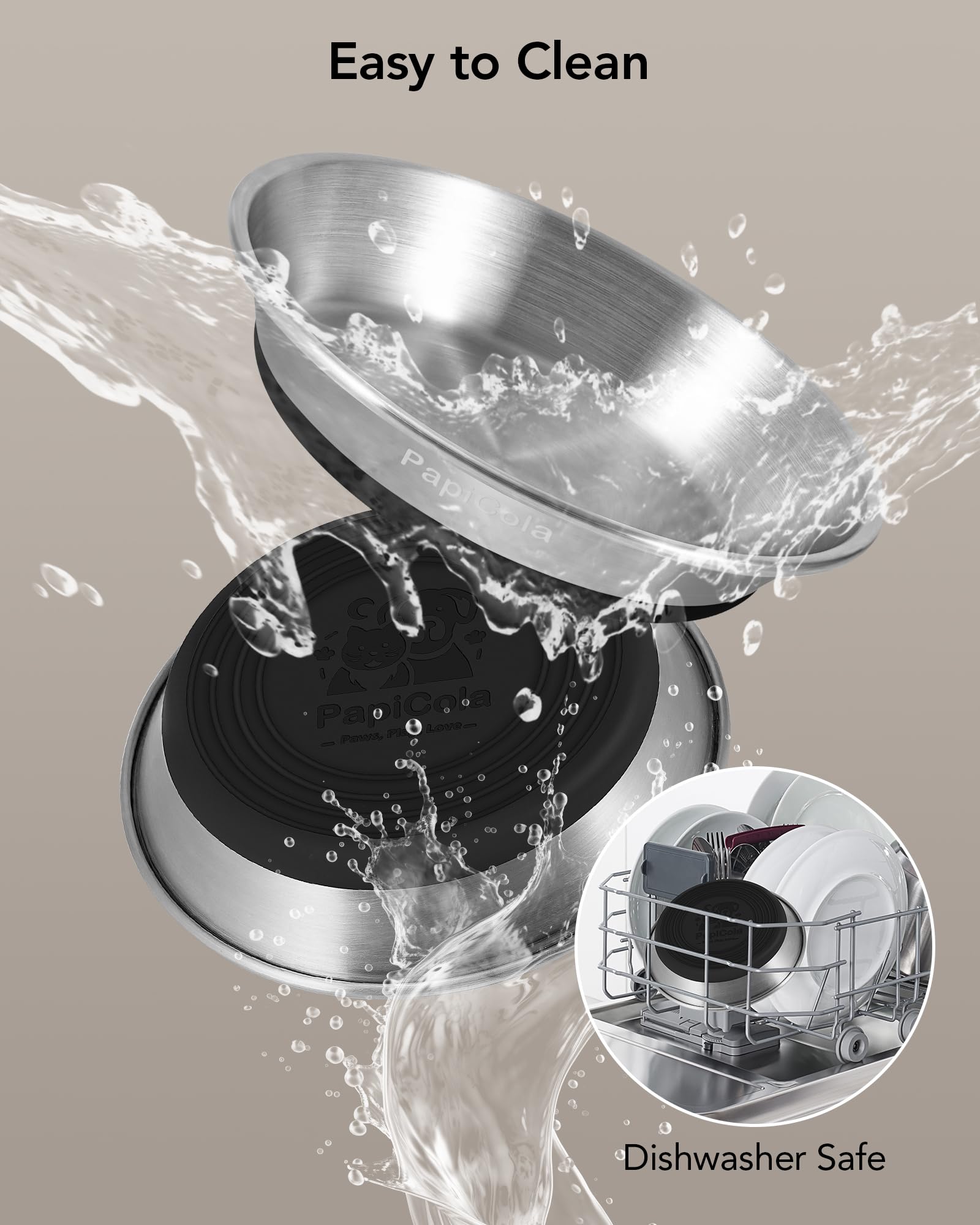 PapiCola: bol capacite 2-tasses, polyvalent pour nourriture humide.