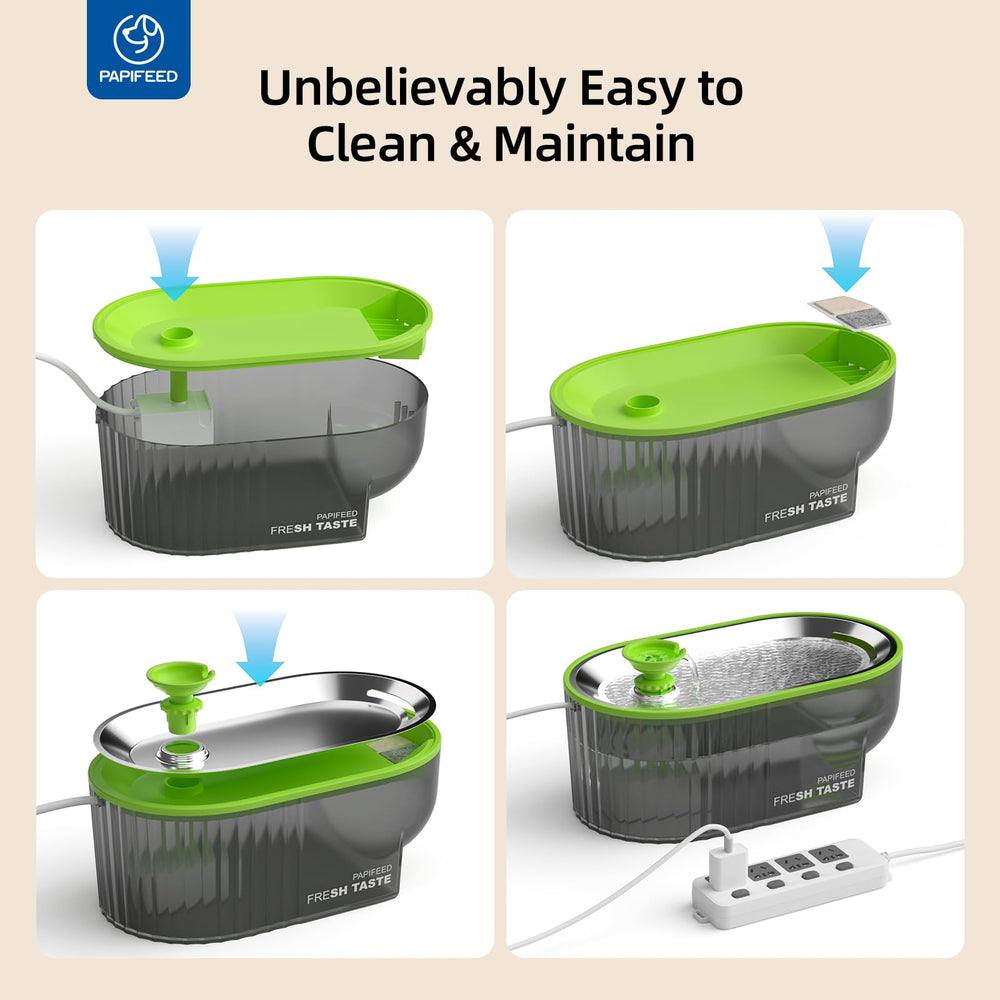 Cuve en acier inox 304 PAPIFEED, nettoyage rapide et durable.