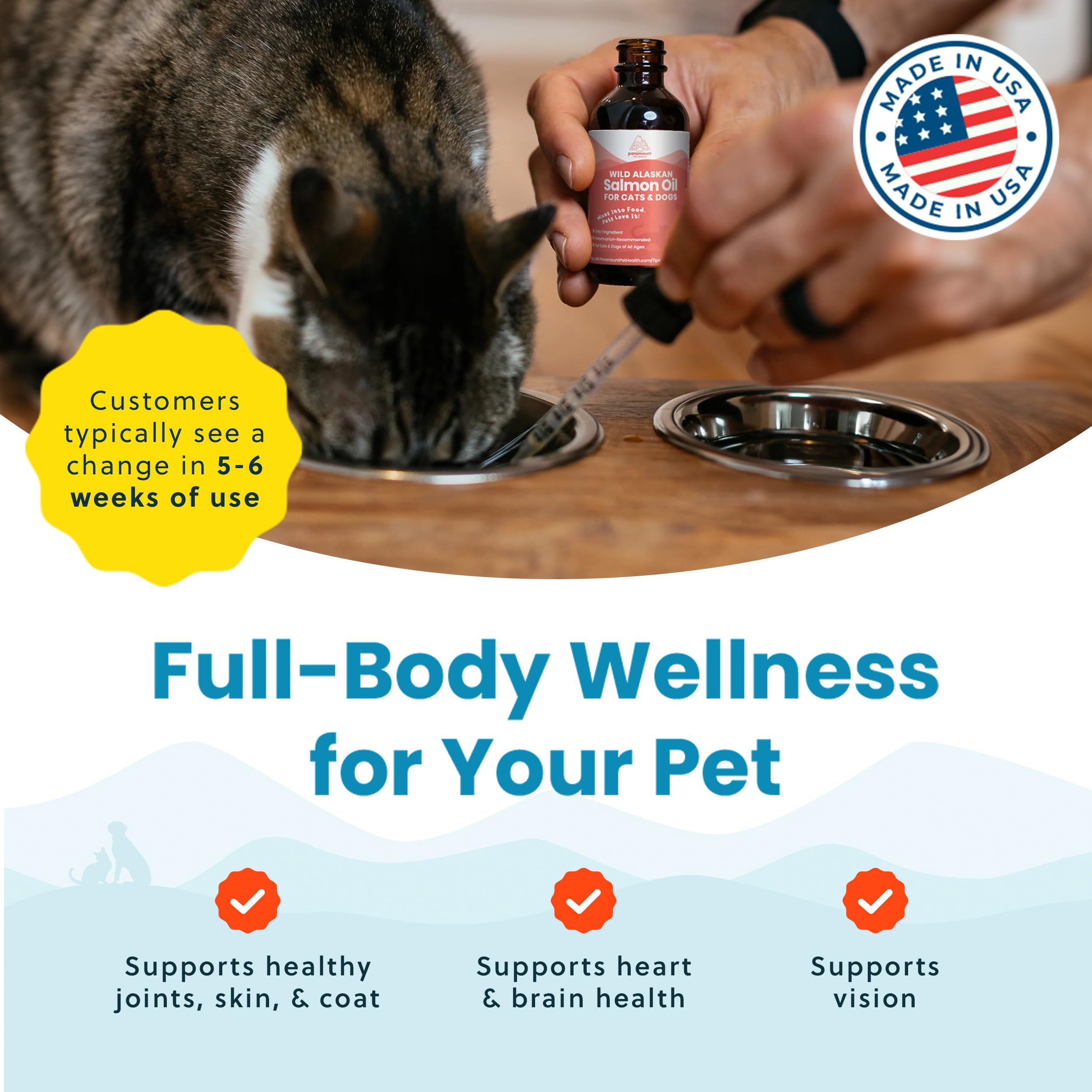 Ajout quotidien facile dans nourriture pour chien et chat Paramount Pet Health.