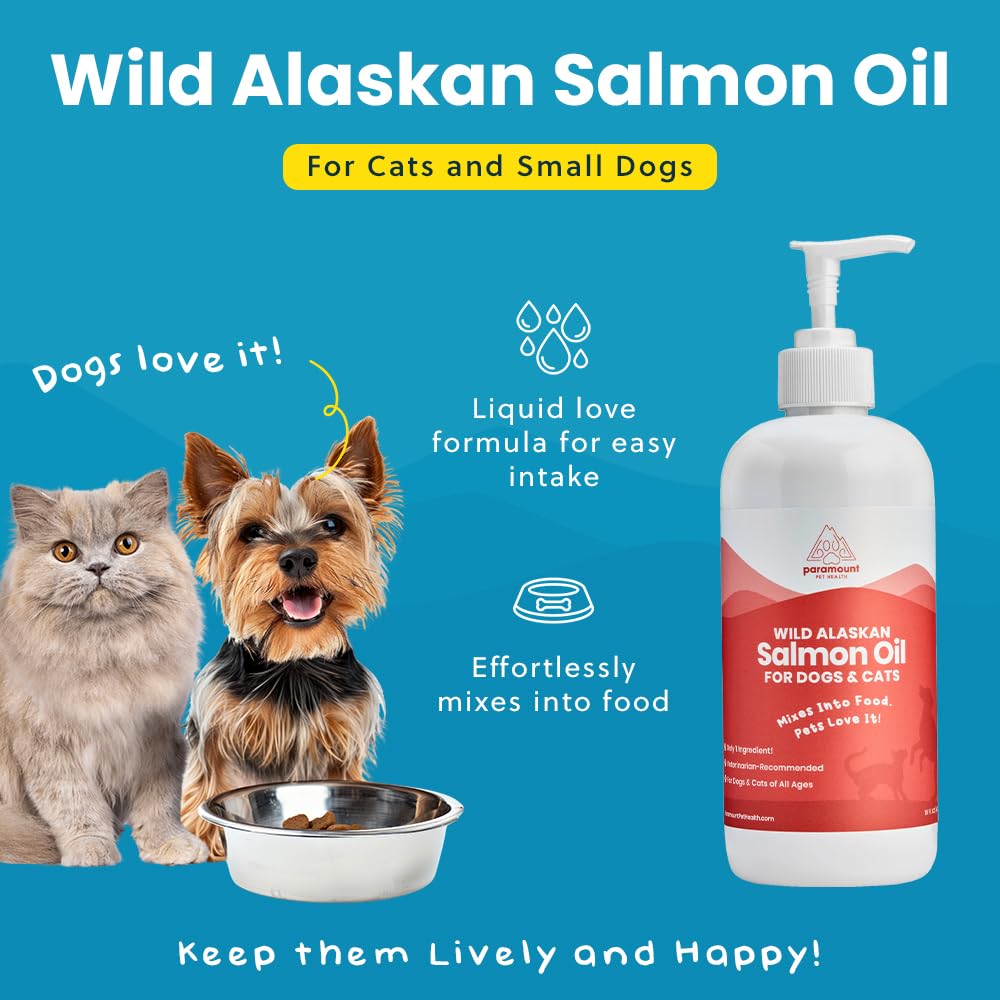 Paramount Pet Health huile saumon sauvage Alaska — poil doux et peau saine des chats