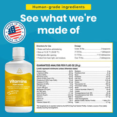 Multivitamines liquides Paramount Pet Health 8 en 1 pour énergie et bien‑être.