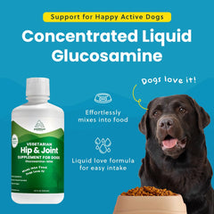 Paramount Pet Health glucosamine sans coquilles, formule végétale douce pour estomac sensible.