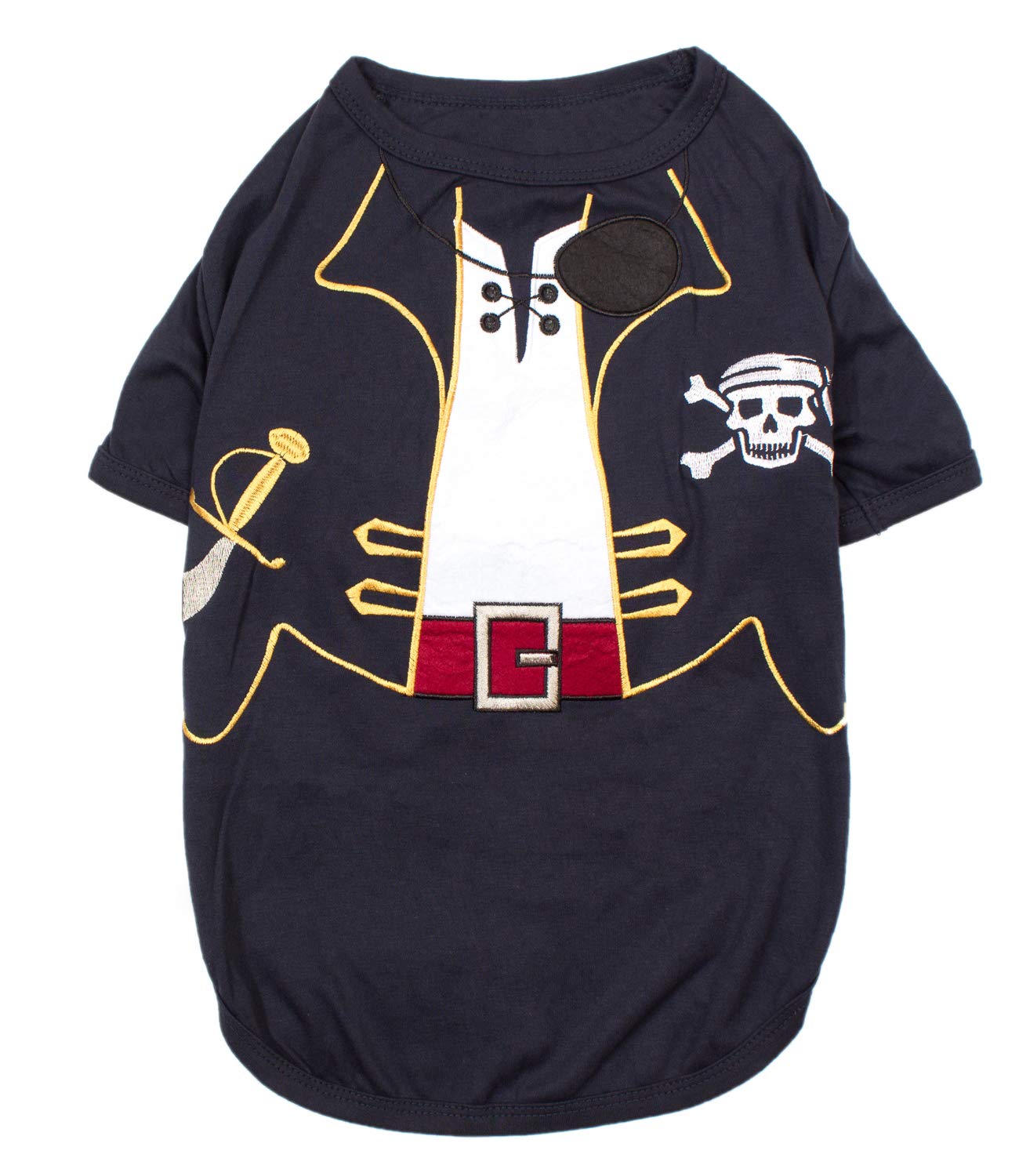 Parisian Pet ensemble pirate coton noir pour chien moyen, resistant.