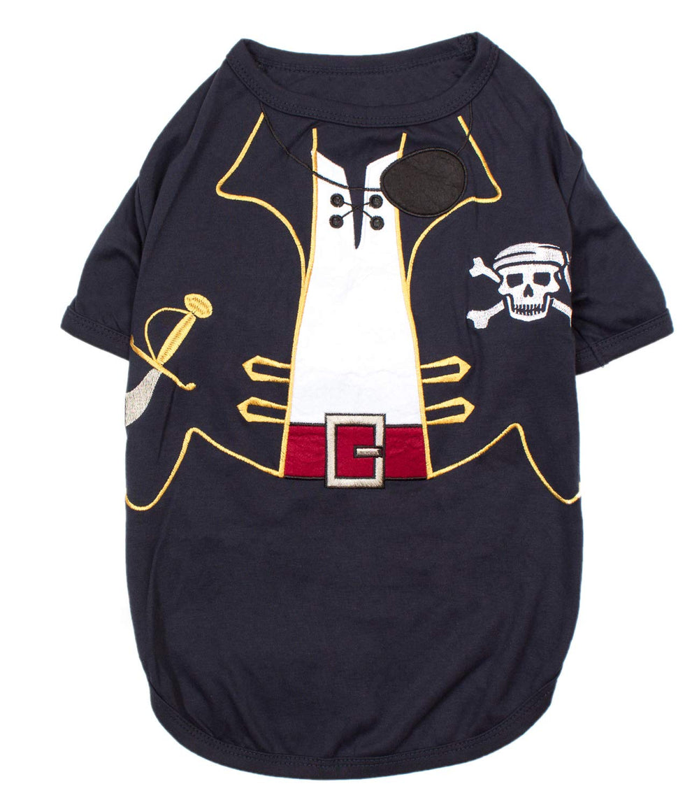 Parisian Pet ensemble pirate coton noir pour chien moyen, resistant.