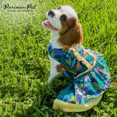 Robe pour chien Parisian Pet, coupe fluide et matière agréable pour les activités.