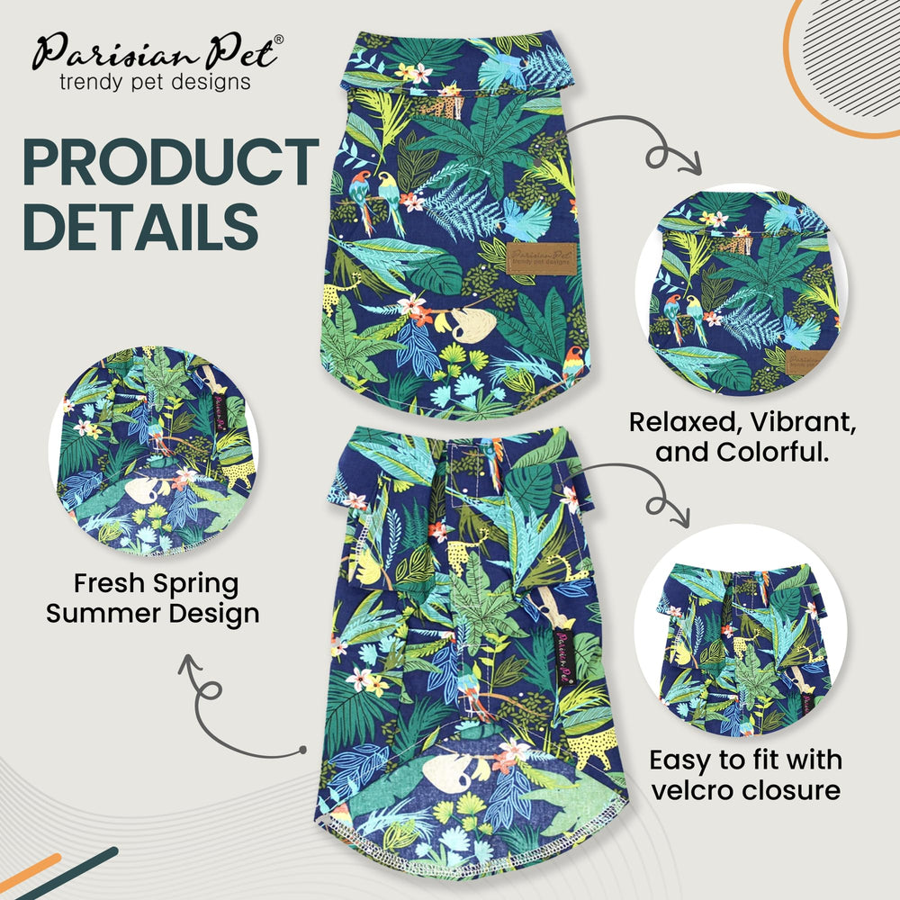Parisian Pet Amazonia chemise avec fermeture Velcro pour habillage rapide