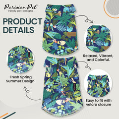 Parisian Pet Amazonia chemise avec fermeture Velcro pour habillage rapide