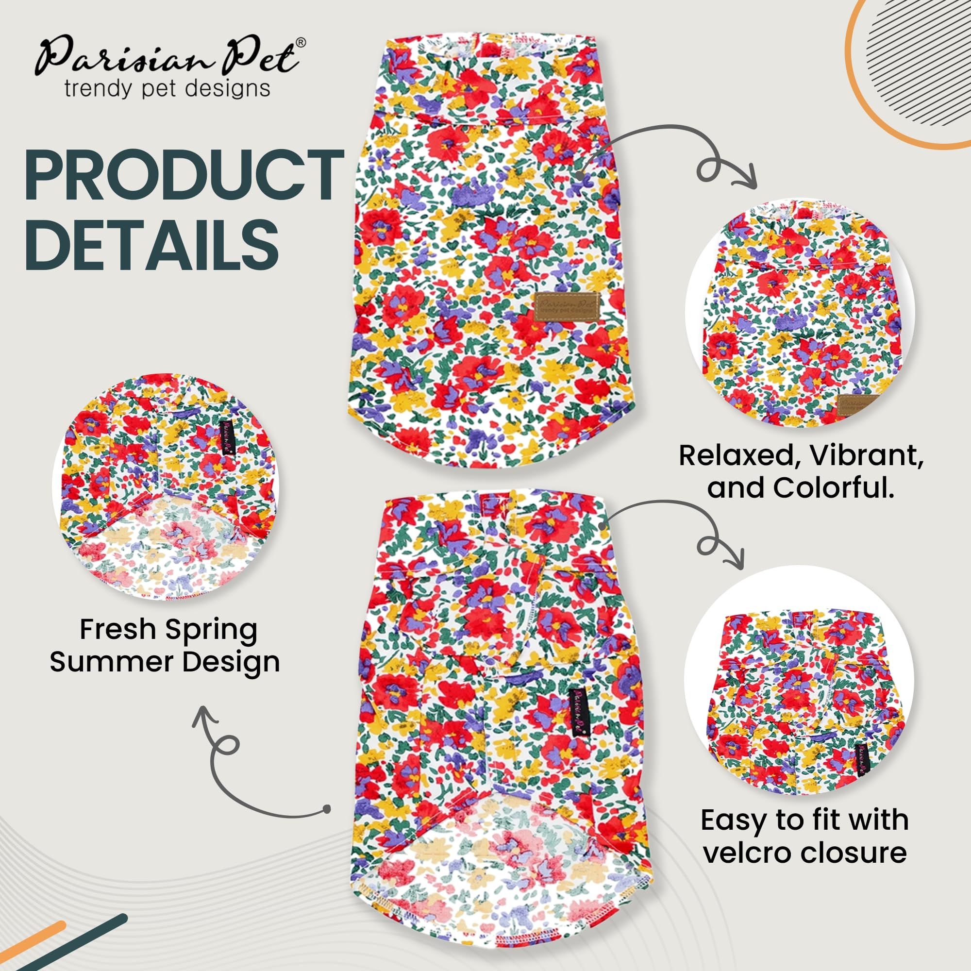Parisian Pet fermeture Velcro facile – ajustement rapide sans effort.