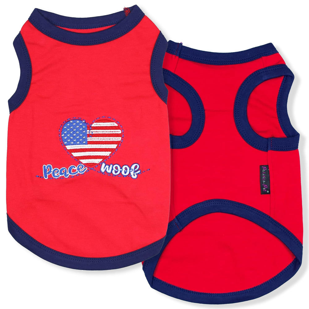 Parisian Pet drapeau-américain et cœur, parfait pour afficher l'esprit patriotique.