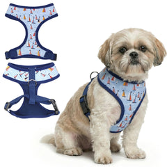 Harnais Parisian Pet navire voilier avec doux rembourrage pour confort estival.
