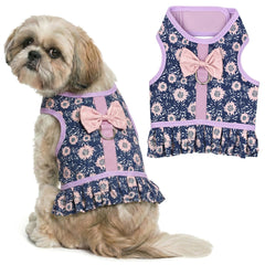 Harnais robe florale Parisian Pet pour promenades quotidiennes avec style